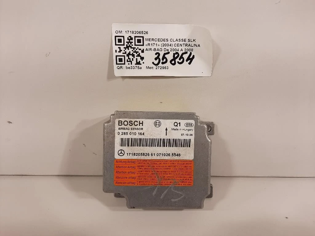 Centralina Air-bag 1718206526 Mercedes Classe SLK R171 2004