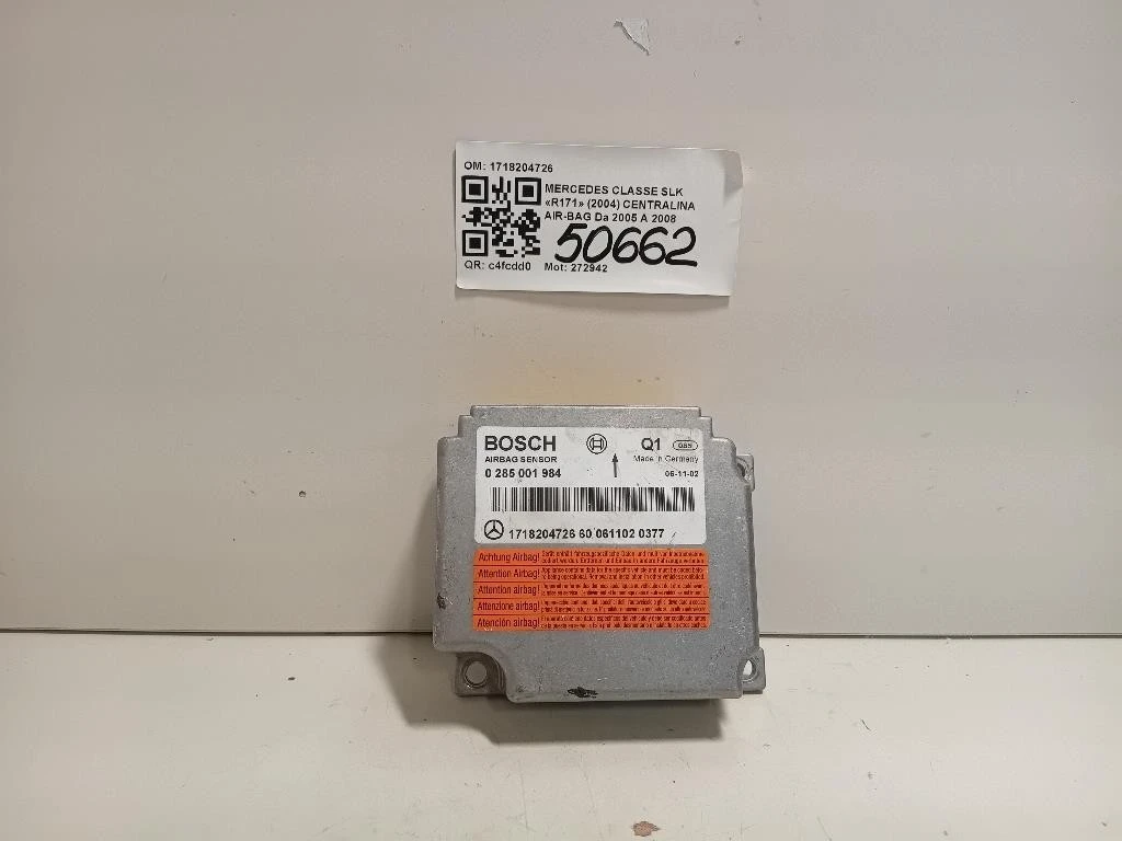 Centralina Air-bag 1718204726 Mercedes Classe SLK R171 2004