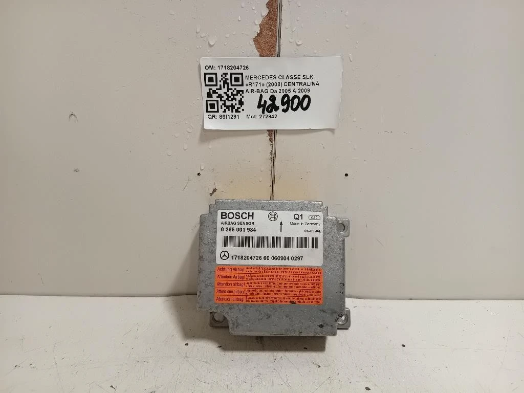 Centralina Air-bag 1718204726 Mercedes Classe SLK R171 2008