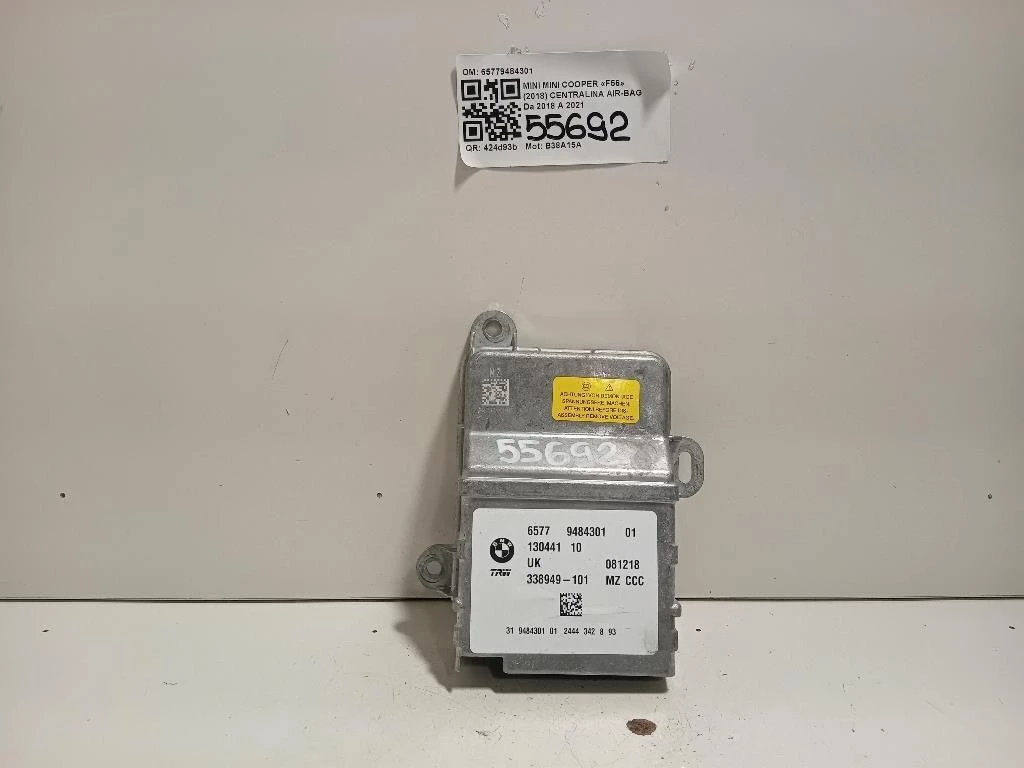 Centralina Air-bag 65779484301 Mini MINI Cooper F56 2018