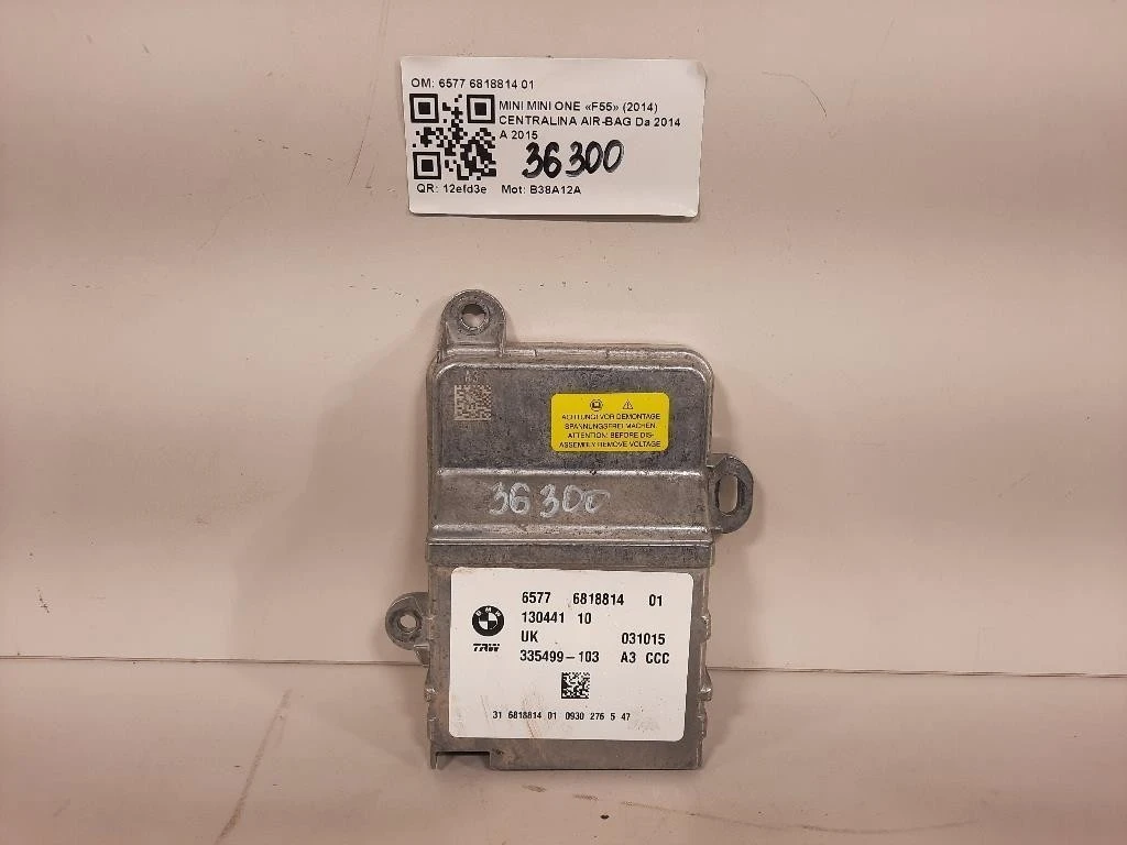 Centralina Air-bag 6577 6818814 01 Mini MINI ONE F55 2014