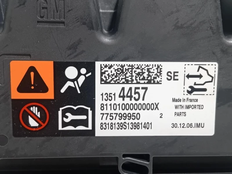 Centralina Air-bag 13514457 Opel Astra K 2016