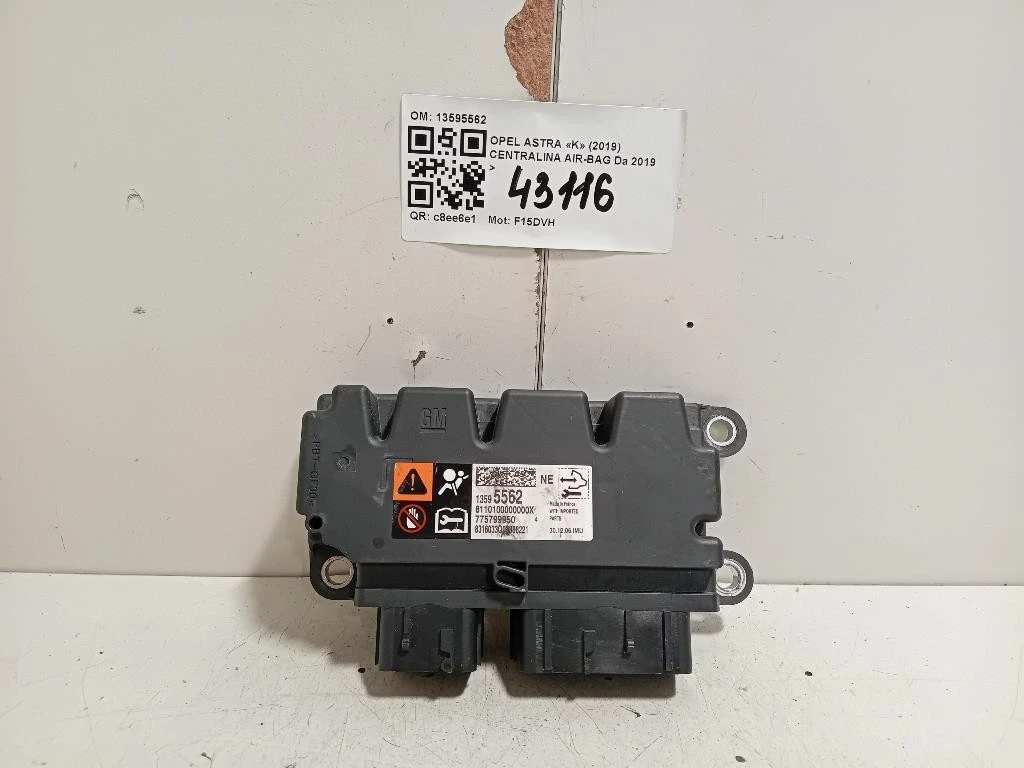 Centralina Air-bag 13595562 Opel Astra K 2019