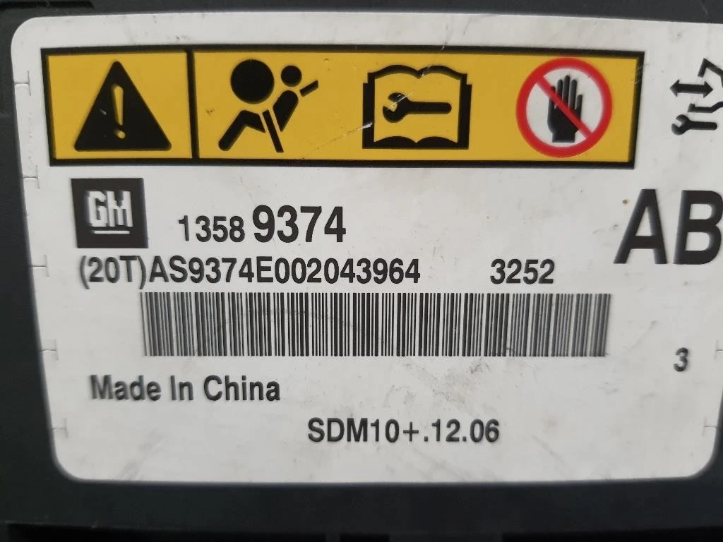 Centralina Air-bag 13589374 Opel Meriva B 2010