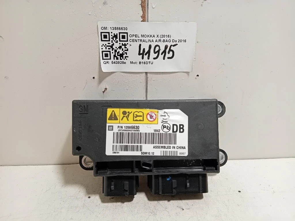 Centralina Air-bag 13586630 Opel Mokka X 2016