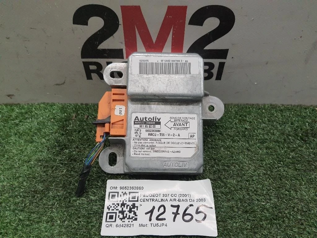 Centralina Air-bag 9652363880 Peugeot 307 CC 2001