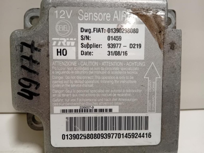 Centralina Air-bag 01390298080 Peugeot Boxer III 2014