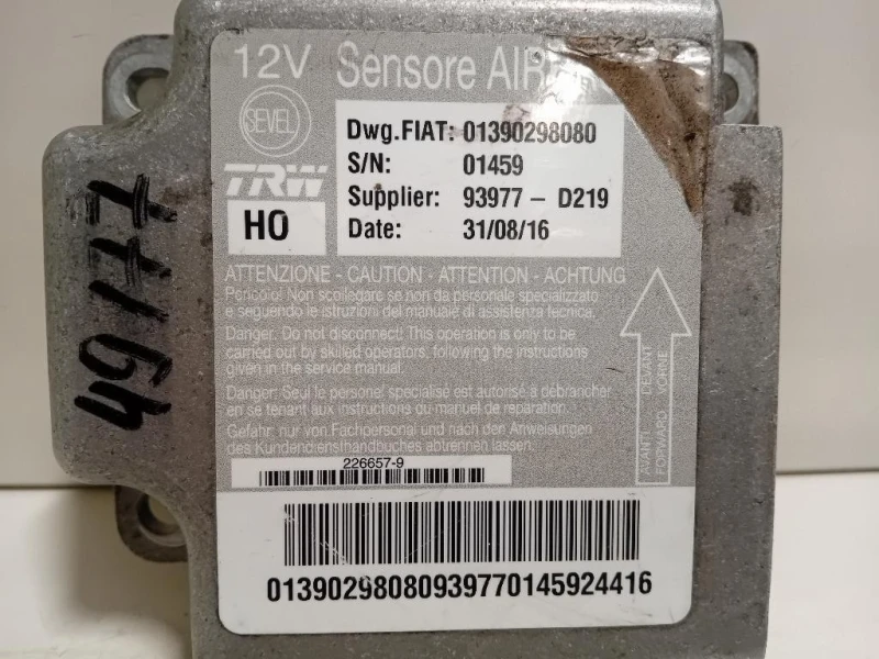 Centralina Air-bag 01390298080 Peugeot Boxer III 2014