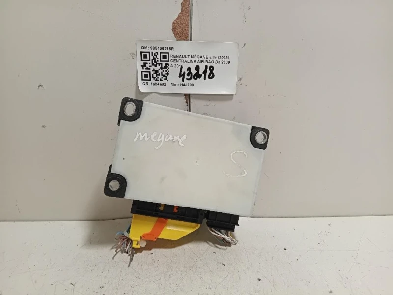Centralina Air-bag 985106285R Renault Mégane III 2009