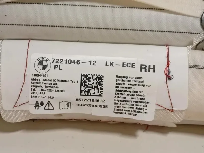 Air-bag A Tendina DX 722104612 Bmw Serie 1 F20 Berlina 2015