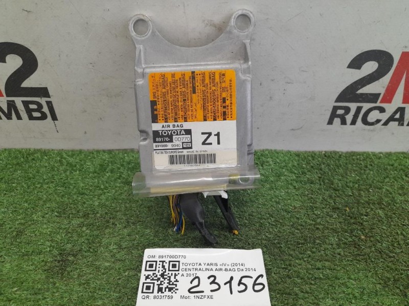 Centralina Air-bag 891700D770 Toyota Yaris IV 2014