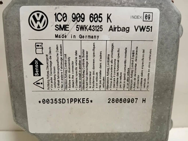 Centralina Air-bag 1C0909605K Volkswagen POLO VI 2009