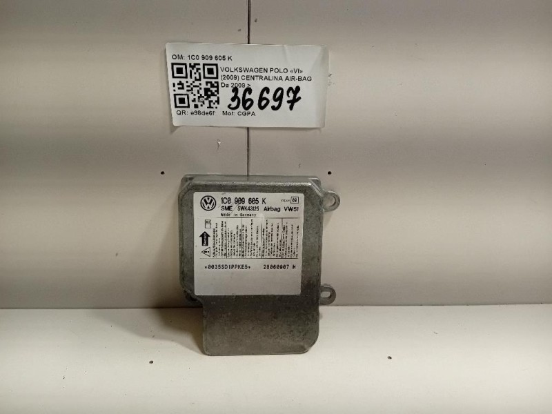 Centralina Air-bag 1C0909605K Volkswagen POLO VI 2009