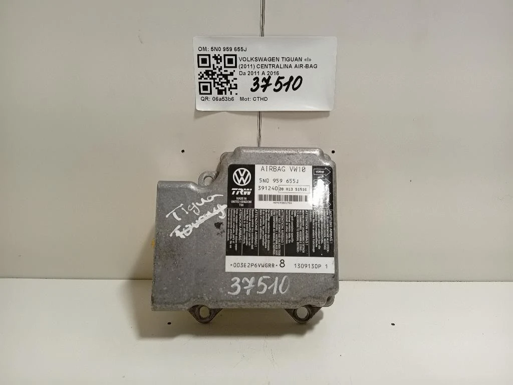 Centralina Air-bag 5N0 959 655J Volkswagen Tiguan I 2011