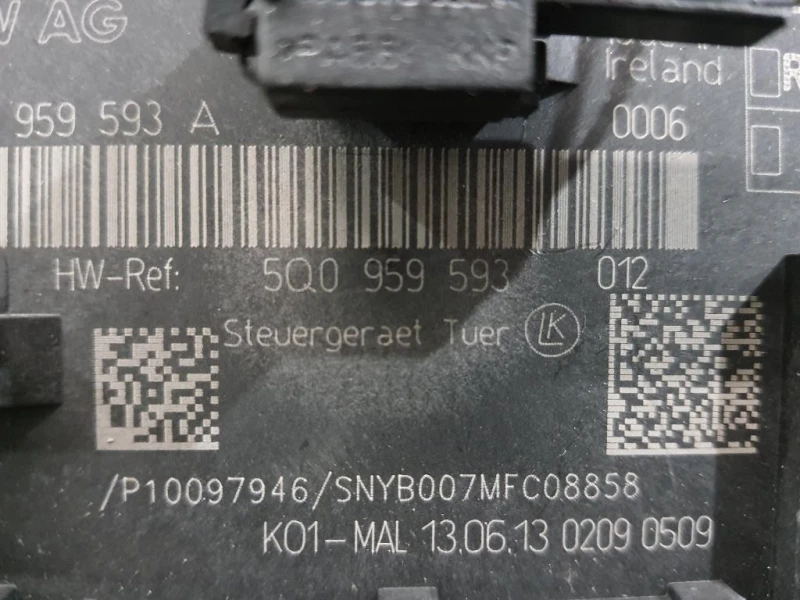 Centralina Alzacristallo Porta ANT DX 5Q0959593 Audi A3 8VA Sportback 2012