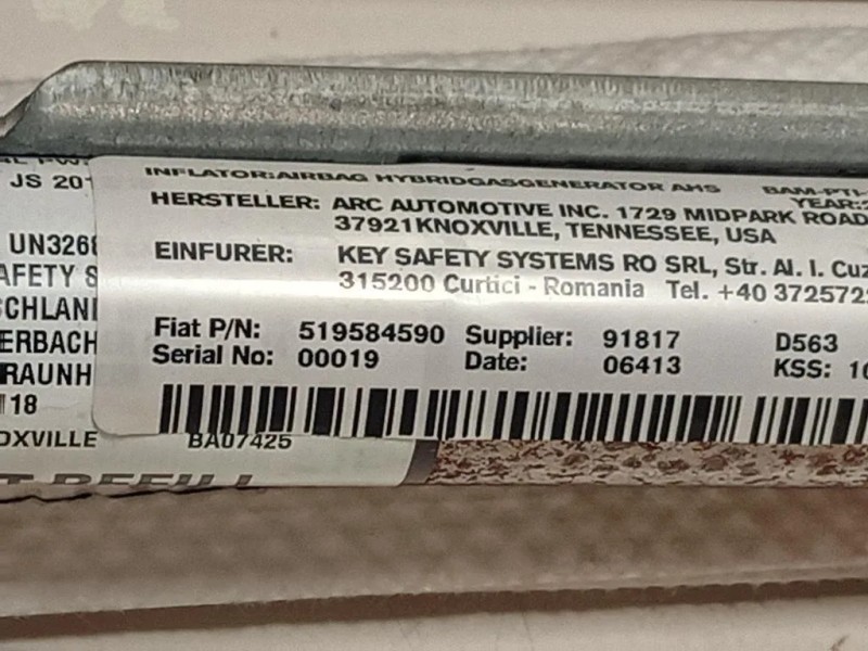 Air-bag A Tendina DX 519584590 Fiat 500L 2013