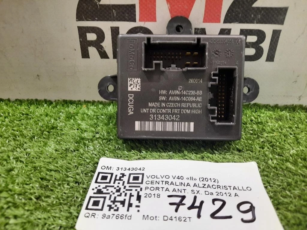 Centralina Alzacristallo Porta ANT SX 31343042 Volvo V40 II 2012