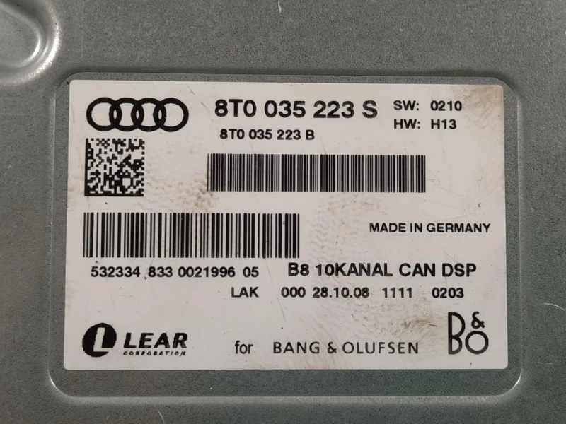Centralina Amplificatore Acustico 8T0035223S Audi A4 8K2 2008