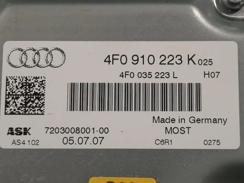 Centralina Amplificatore Acustico 4F0 910 223 K Audi A6 4F2 2008