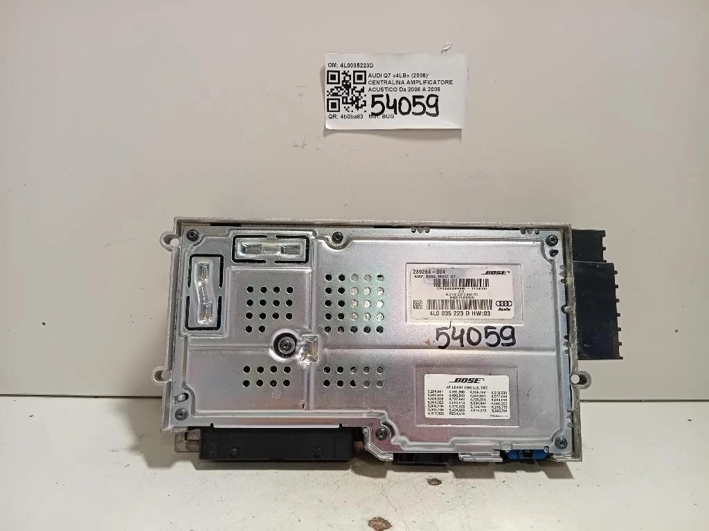 Centralina Amplificatore Acustico 4L0035223D Audi Q7 4LB 2006