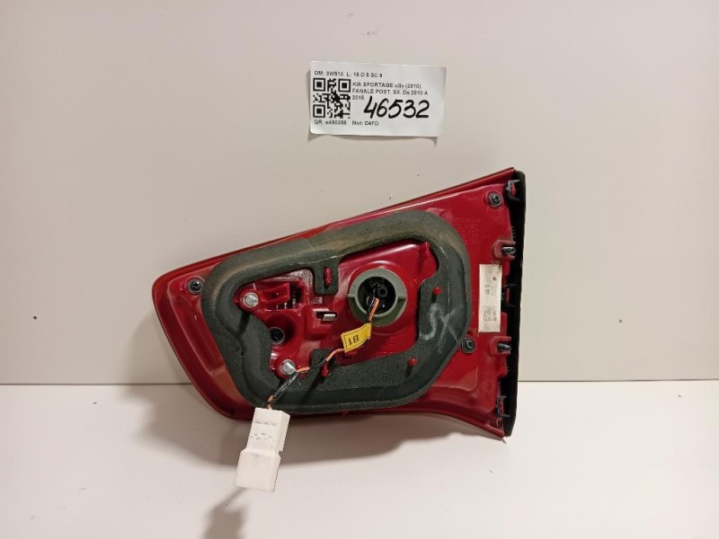Fanale POST SX 92406-3W510 Kia Sportage III 2010