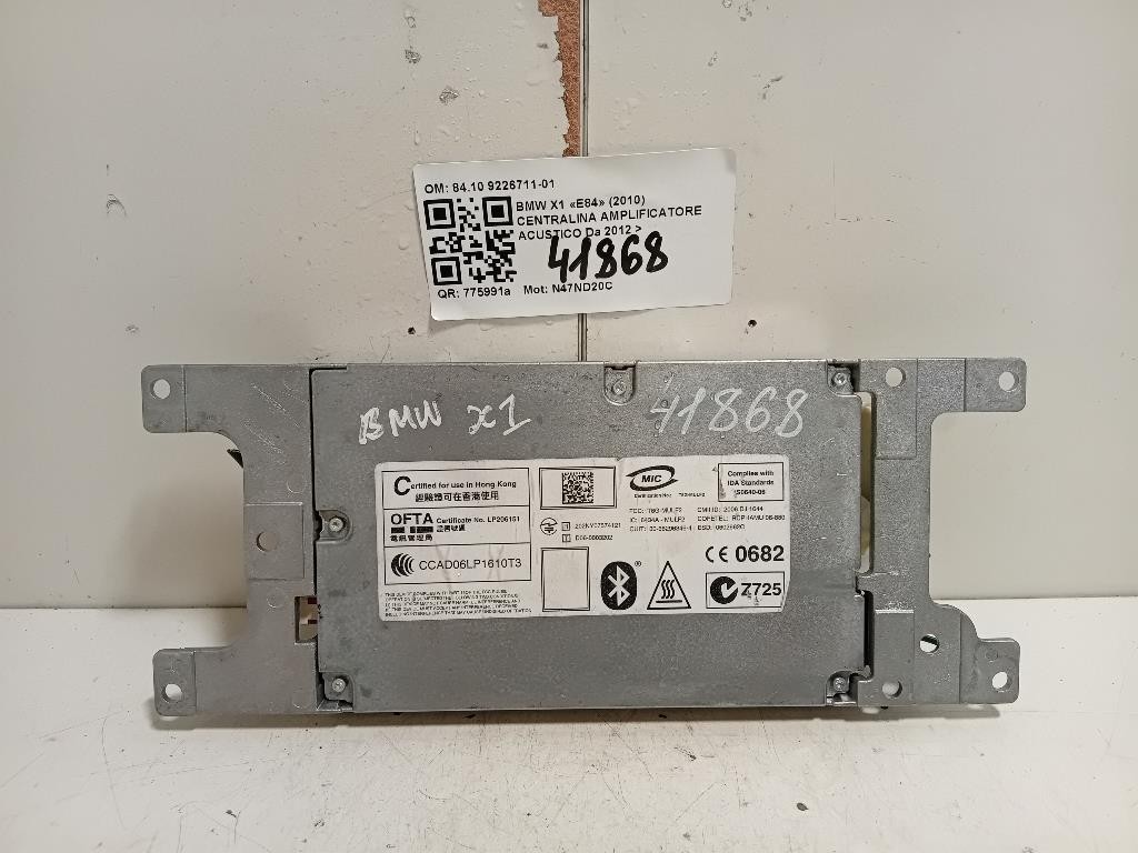 Centralina Amplificatore Acustico 8410 9226711-01 Bmw X1 E84 2010