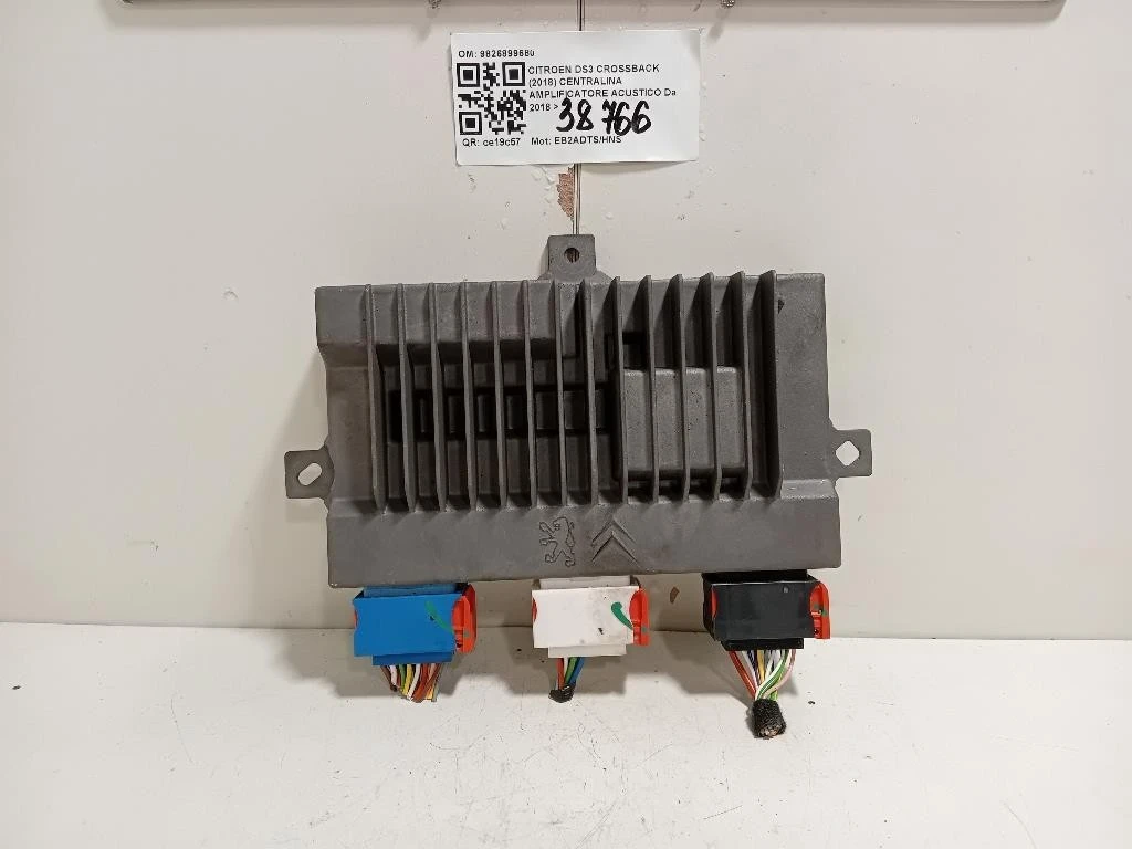 Centralina Amplificatore Acustico 9825899680 Citroen DS3 Crossback 2018