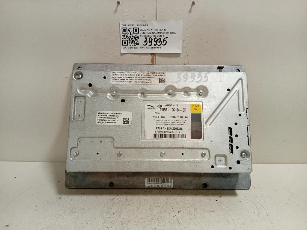Centralina Amplificatore Acustico AW93-19C164-BR Jaguar XF I 2011