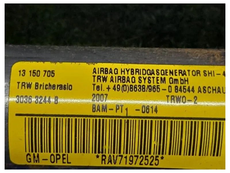 Air-bag A Tendina DX 13150705 Opel Corsa D 2007