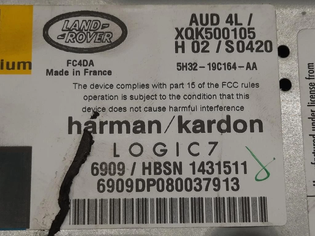 Centralina Amplificatore Acustico 5H31-19C164-AA Land Rover Discovery IV 2010