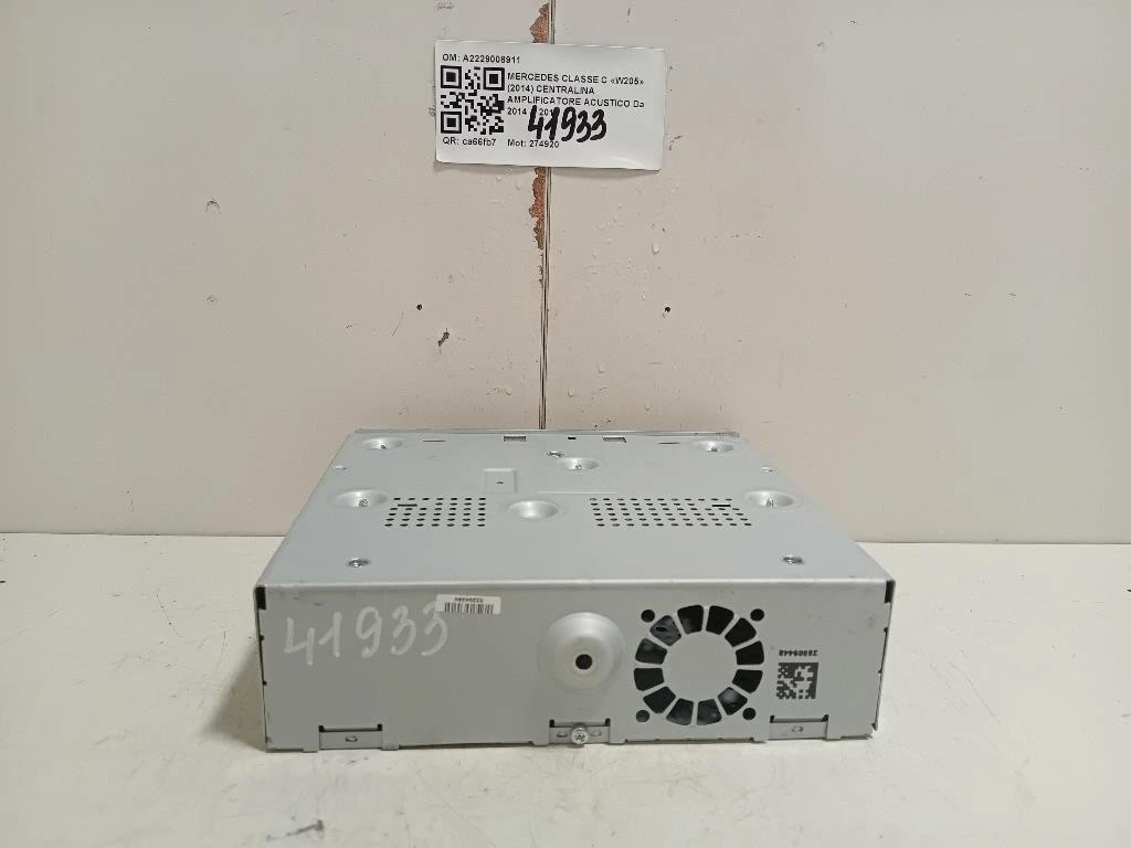 Centralina Amplificatore Acustico A2229008911 Mercedes Classe C W205 2014