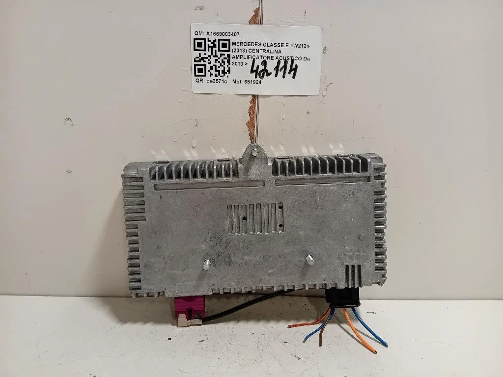 Centralina Amplificatore Acustico A1669003407 Mercedes Classe E W212 2013