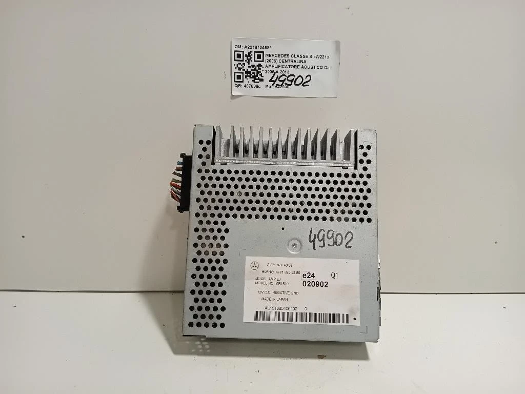 Centralina Amplificatore Acustico A2218704689 Mercedes Classe S W221 2006