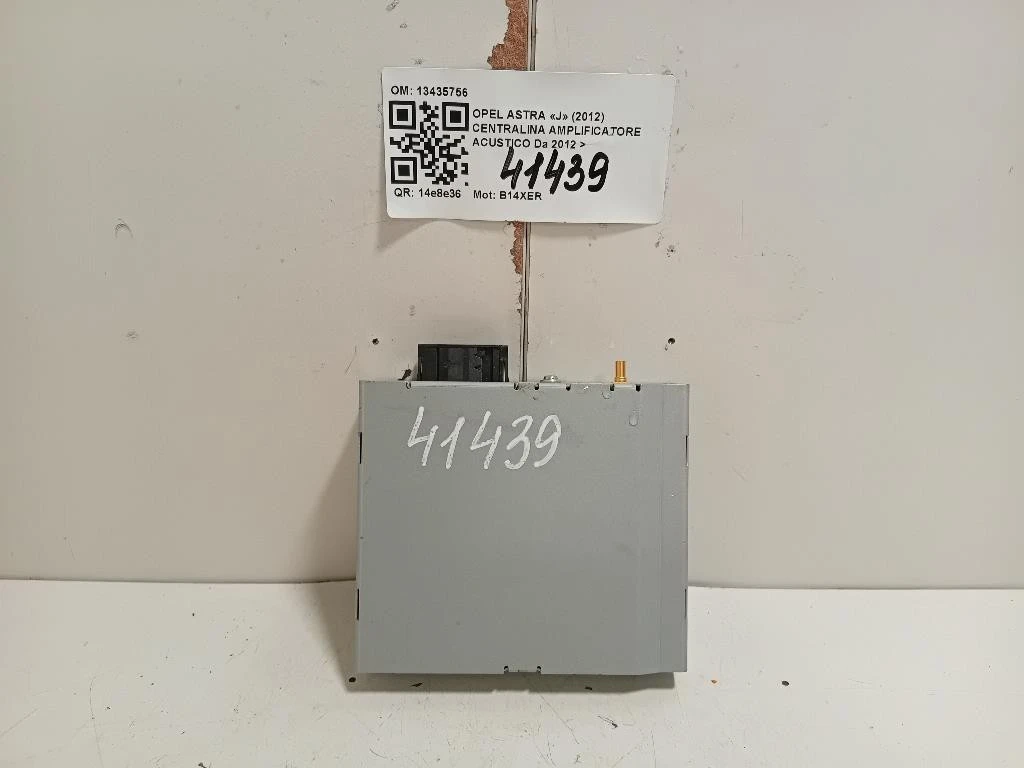 Centralina Amplificatore Acustico 13435756 Opel Astra J 2012