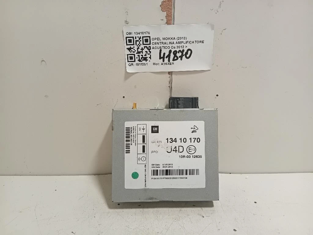 Centralina Amplificatore Acustico 13410170 Opel Mokka 2013