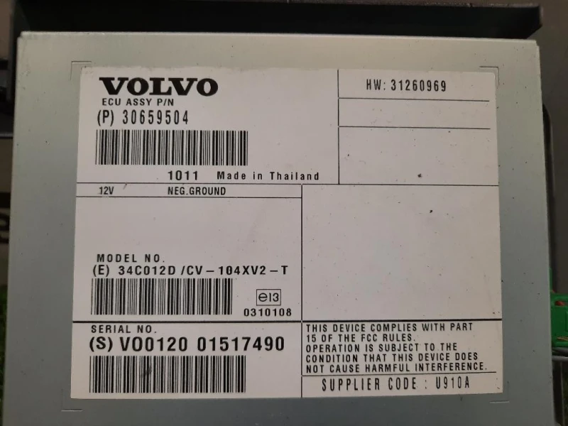 Centralina Amplificatore Acustico 30659504 Volvo S60 II 2010