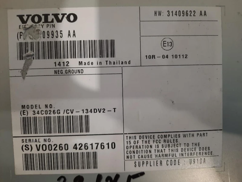 Centralina Amplificatore Acustico 31409622 AA Volvo V40 II 2012