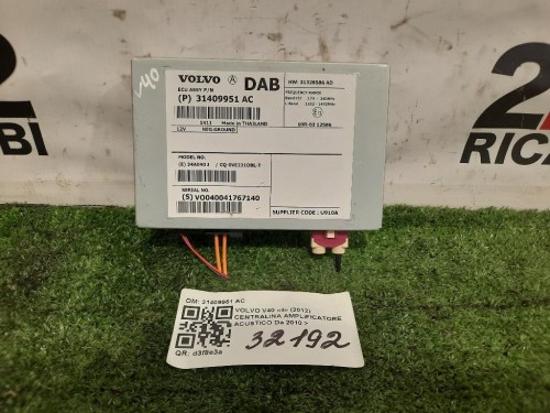 Centralina Amplificatore Acustico 31409951 AC Volvo V40 II 2012
