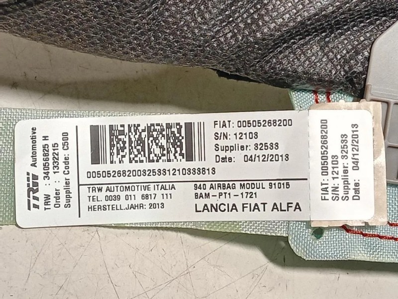 Air-bag A Tendina SX 34056825 Alfa Romeo Giulietta 2010