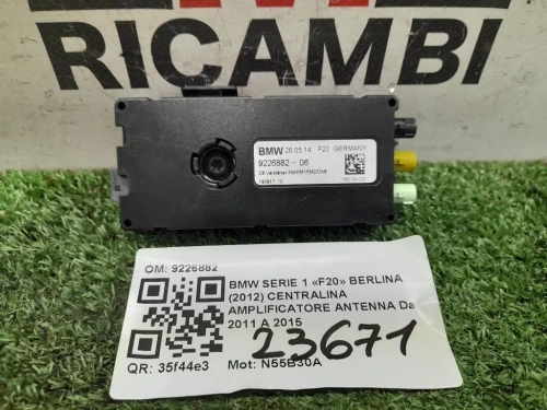Centralina Amplificatore Antenna 9226882 Bmw Serie 1 F20 Berlina 2012