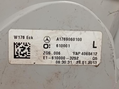 Fanale POST SX A1769060100 Mercedes Classe A W176 2013