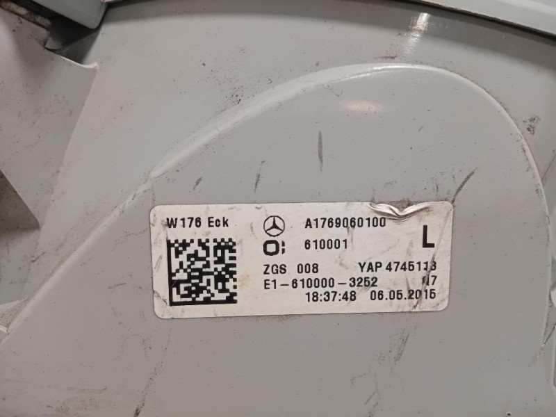 Fanale POST SX A1769060100 Mercedes Classe A W176 2015
