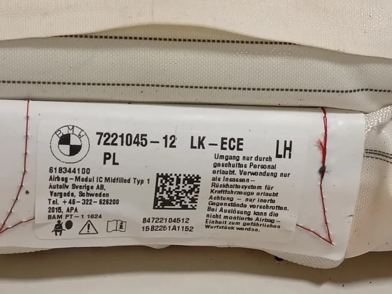 Air-bag A Tendina SX 722104512 Bmw Serie 1 F20 Berlina 2015