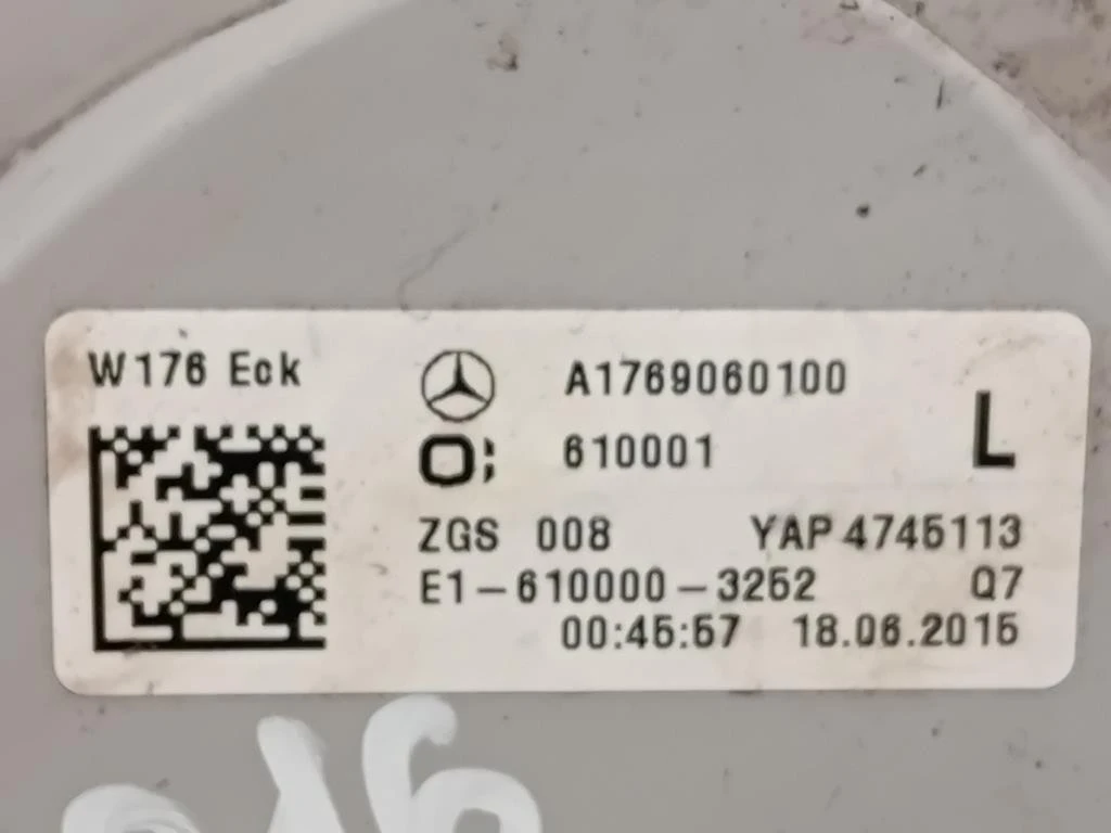 Fanale POST SX A1769060100 Mercedes Classe A W176 2015