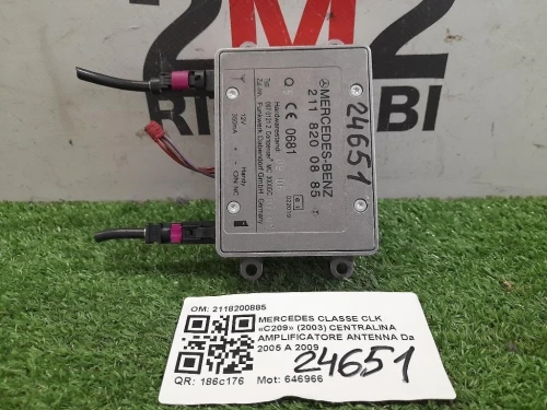 Centralina Amplificatore Antenna 2118200885 Mercedes Classe CLK C209 2003