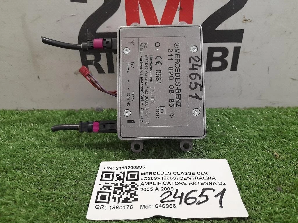 Centralina Amplificatore Antenna 2118200885 Mercedes Classe CLK C209 2003