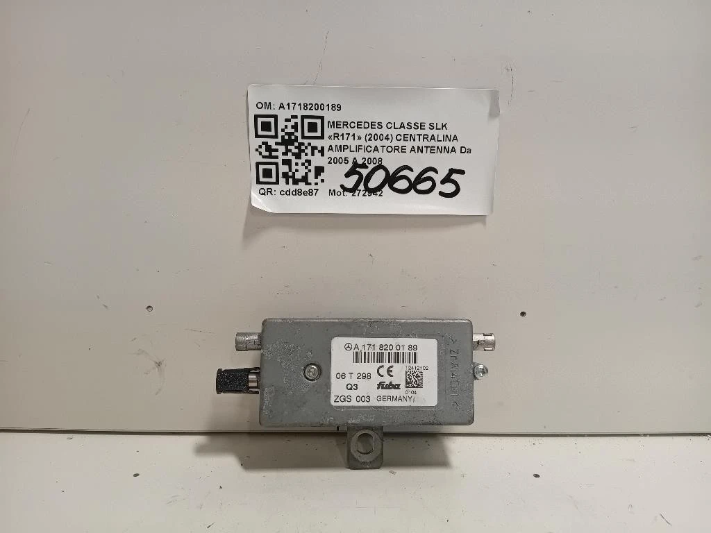 Centralina Amplificatore Antenna A1718200189 Mercedes Classe SLK R171 2004