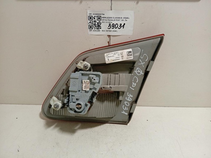 Fanale POST SX A2468200764 Mercedes Classe B W246 2012