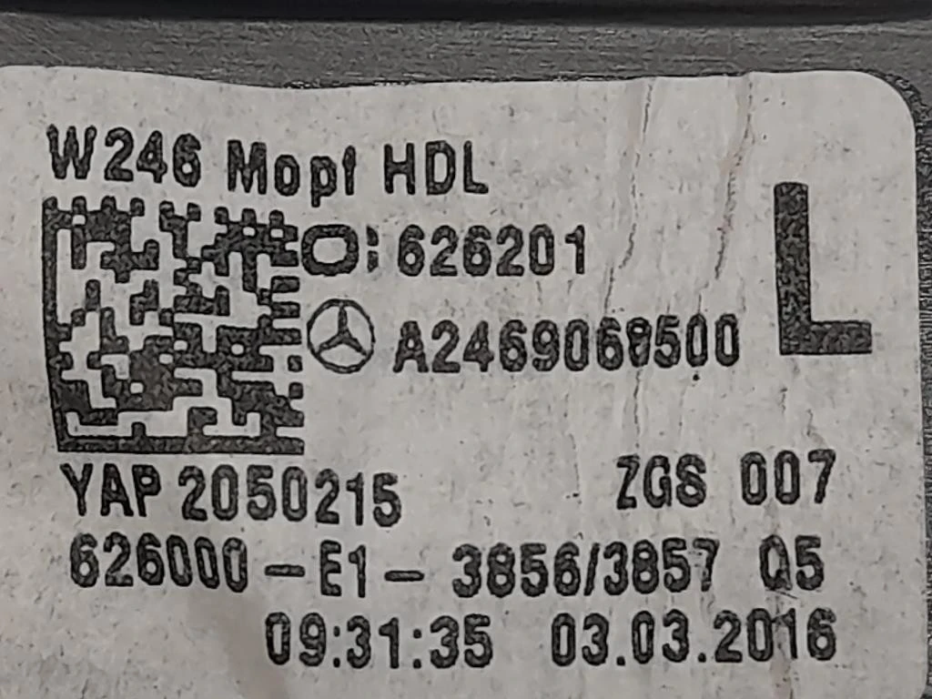 Fanale POST SX A2469068500 Mercedes Classe B W246 2014