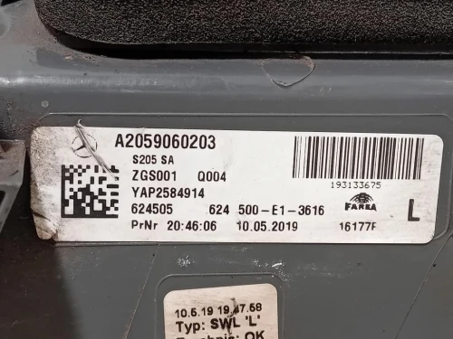 Fanale POST SX A2059060203 Mercedes Classe C S205 SW 2014